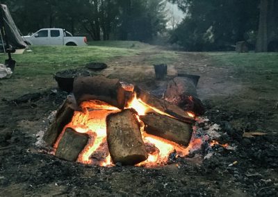 Fire Going At NSW MARS Enthusiasts 2018 Muster